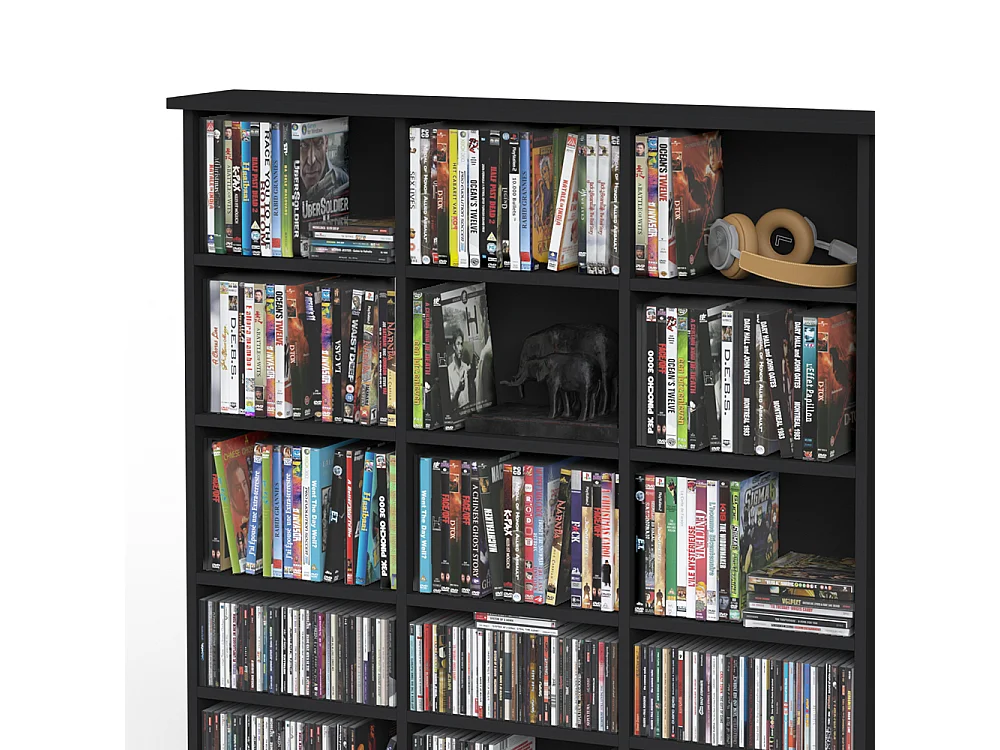 Étagère CD noir 105.4x19x136 jukebox