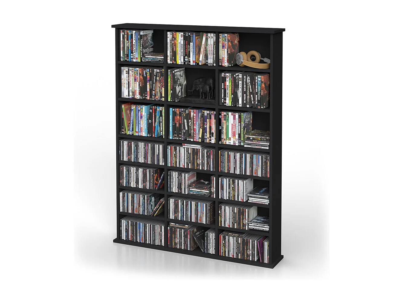 Étagère CD noir 105.4x19x136 jukebox