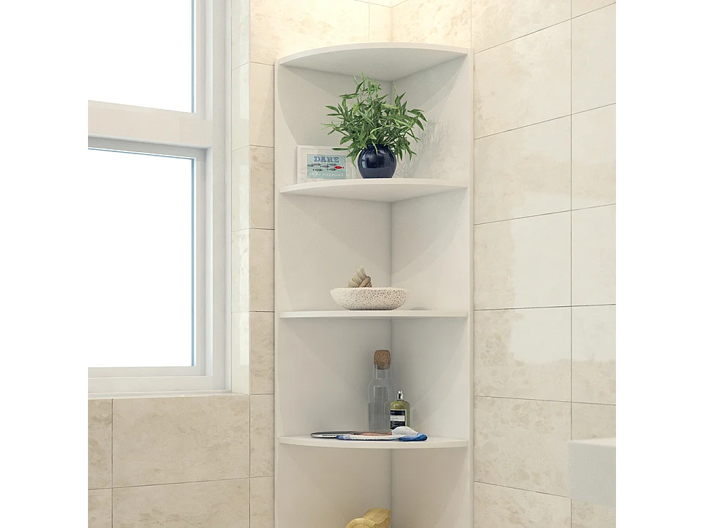 Estante de pared para habitación infantil blanco 40x40x180 ecki