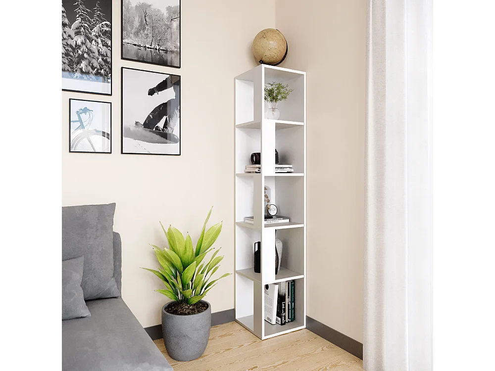 Corner shelf white 33.3x33.3x162.2 lio