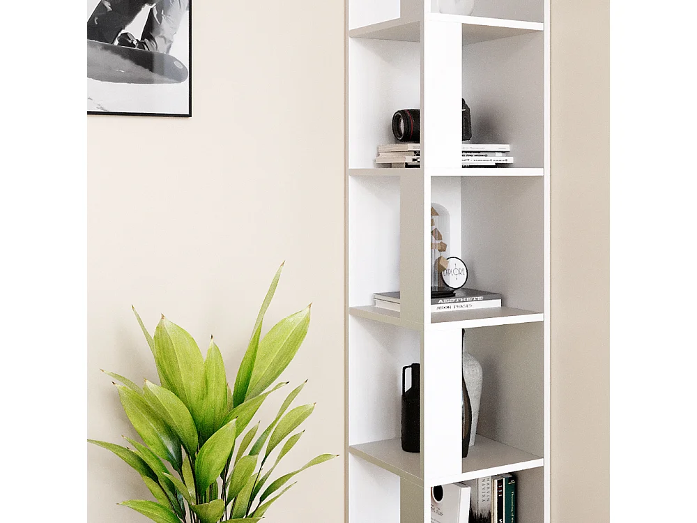 Corner shelf white 33.3x33.3x162.2 lio