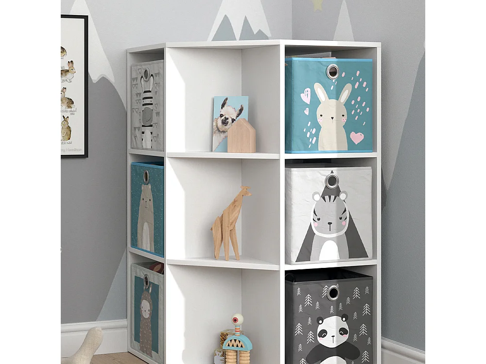 Etagère enfant blanc 64x64x107.8 luigi