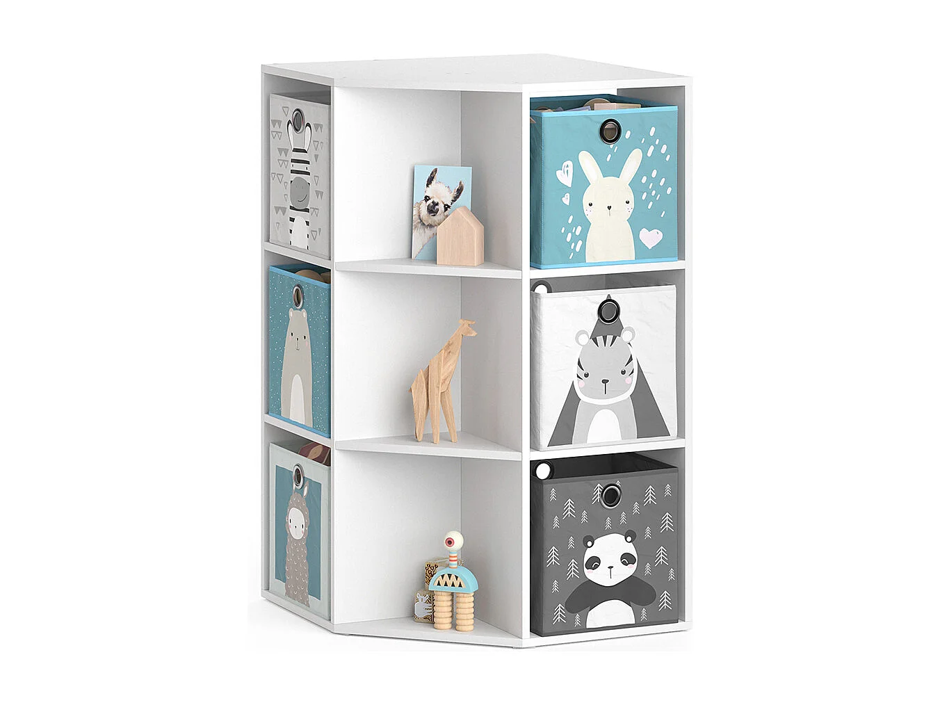 Etagère enfant blanc 64x64x107.8 luigi