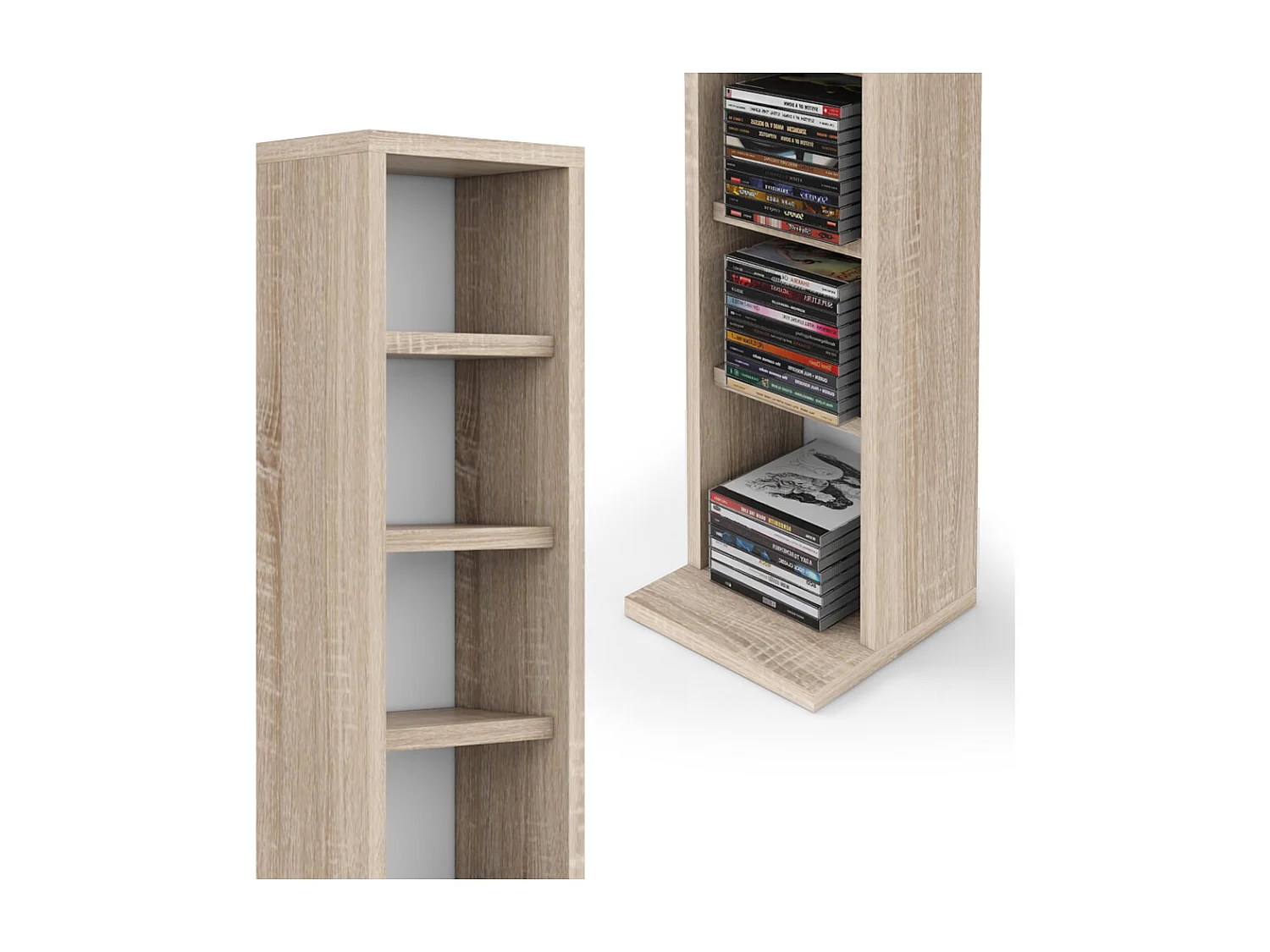 Étagère CD sonoma 21x20x91.8