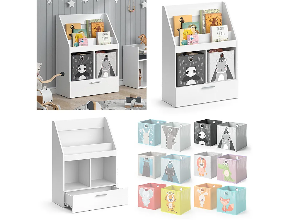 Kinderregal weiß 72x31.2x96.2 luigi