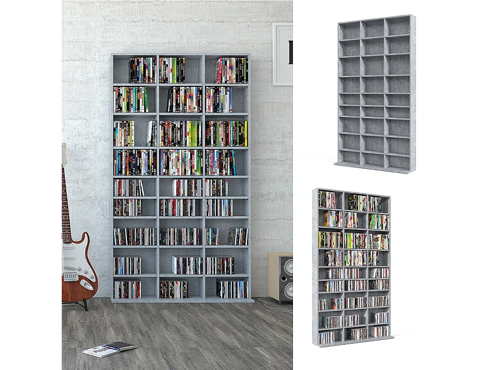 Cd-Regal beton 102x16x178 jukebox