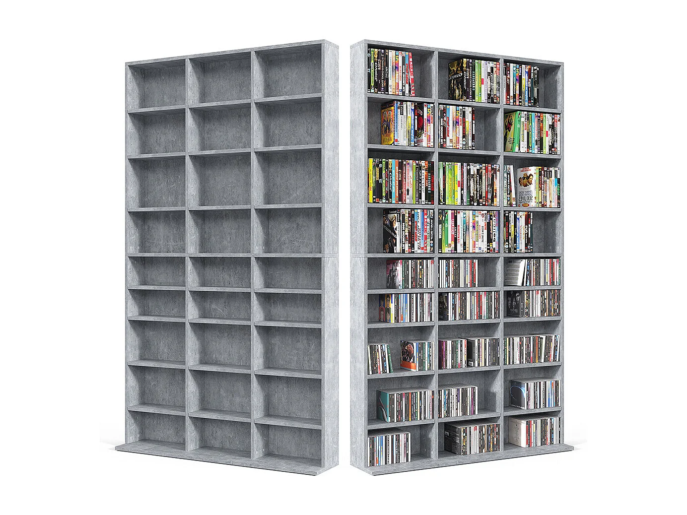 Cd-Regal beton 102x16x178 jukebox