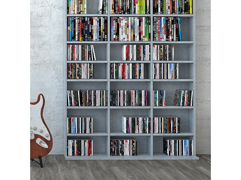 Étagère CD béton 102x16x178 jukebox