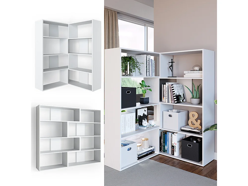 Étagère dangle blanc 170x29.6x142.4 laine