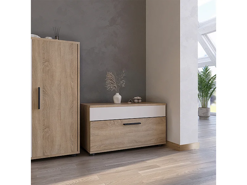 Meuble de salon sonoma/blanc 70.8x35.3x38.9 berno