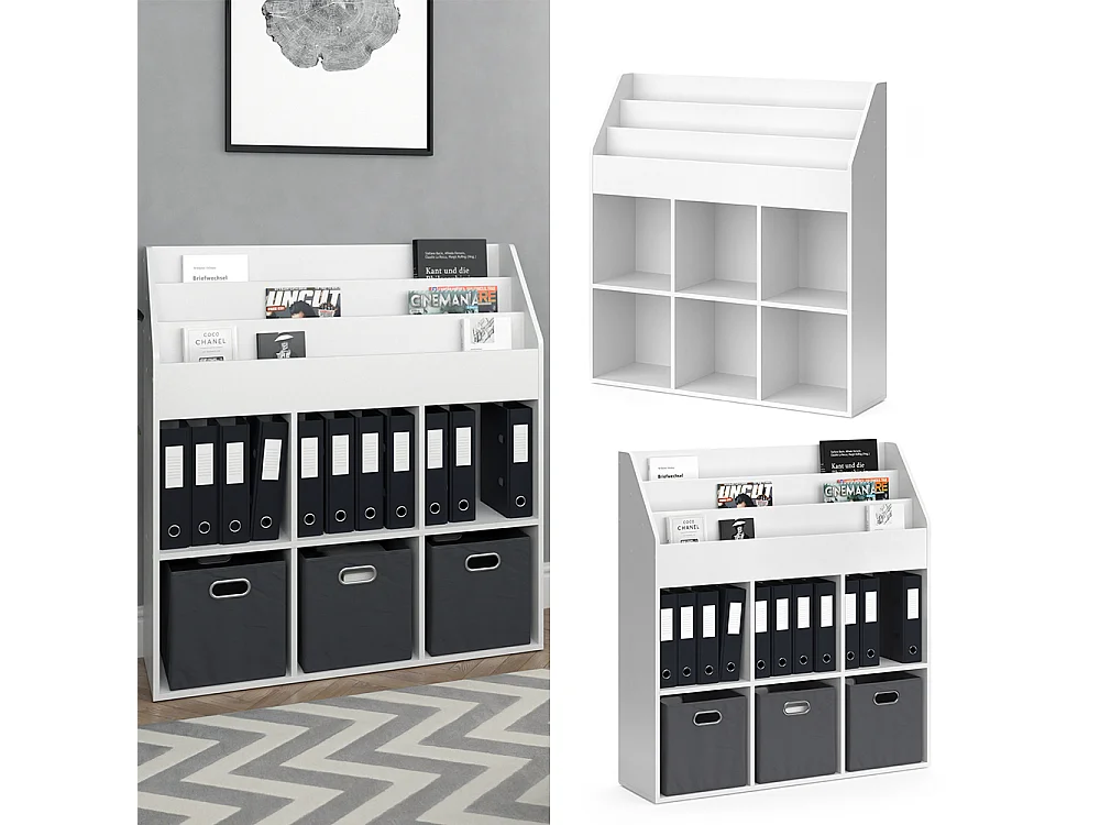 Libreria bambini bianco 107.2x31.2x114.2 luigi