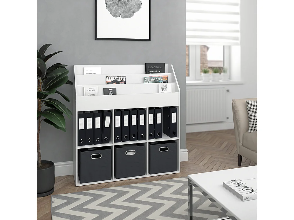 Libreria bambini bianco 107.2x31.2x114.2 luigi