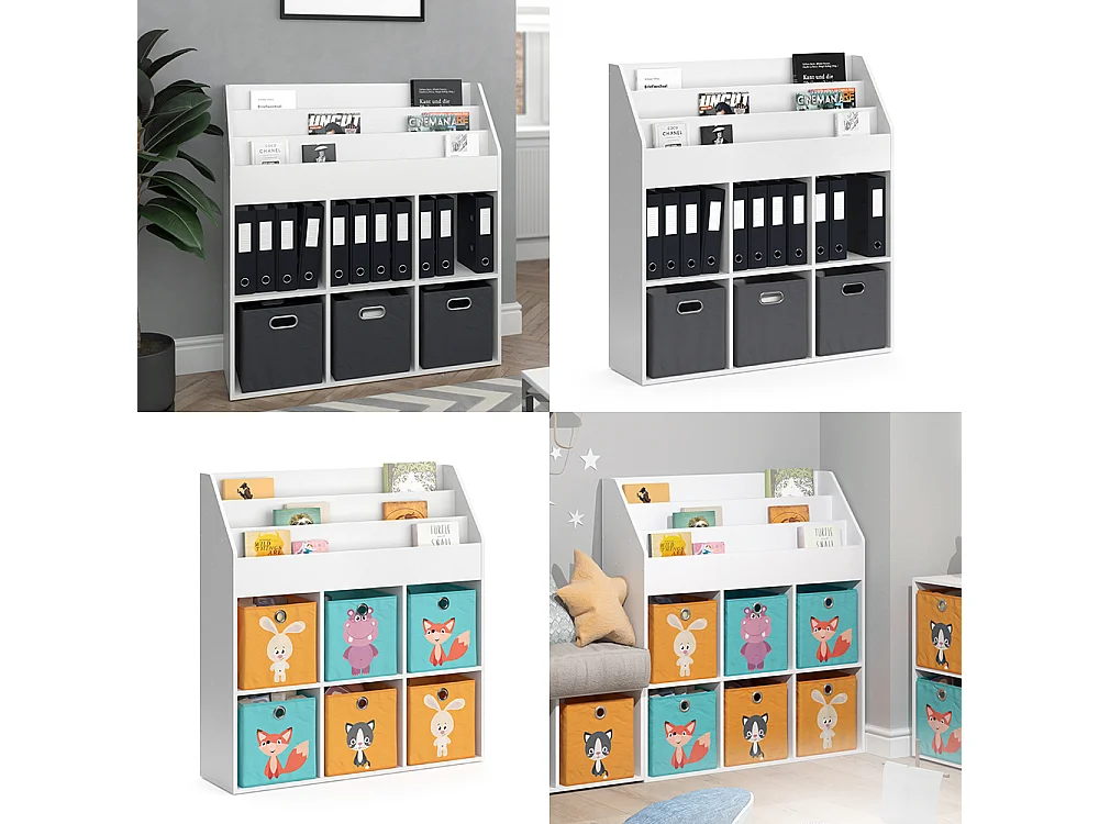 Libreria bambini bianco 107.2x31.2x114.2 luigi