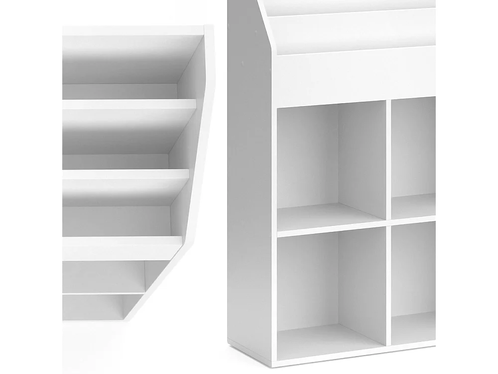 Bibliothèque enfant blanc 107.2x31.2x114.2 luigi