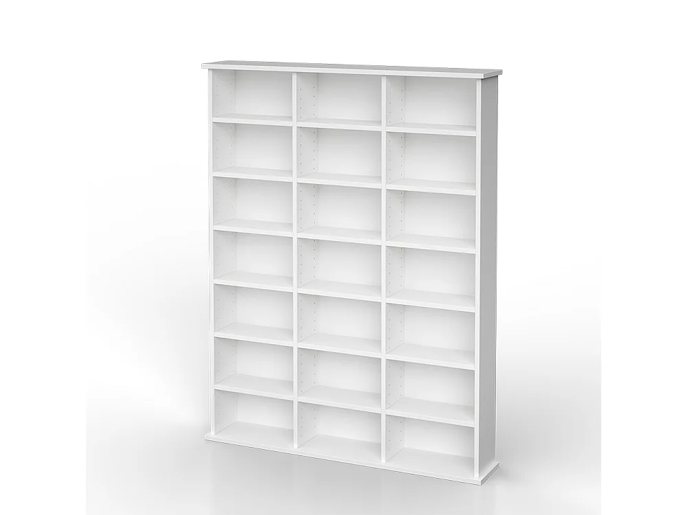 Étagère CD blanc 105.4x19x136 jukebox