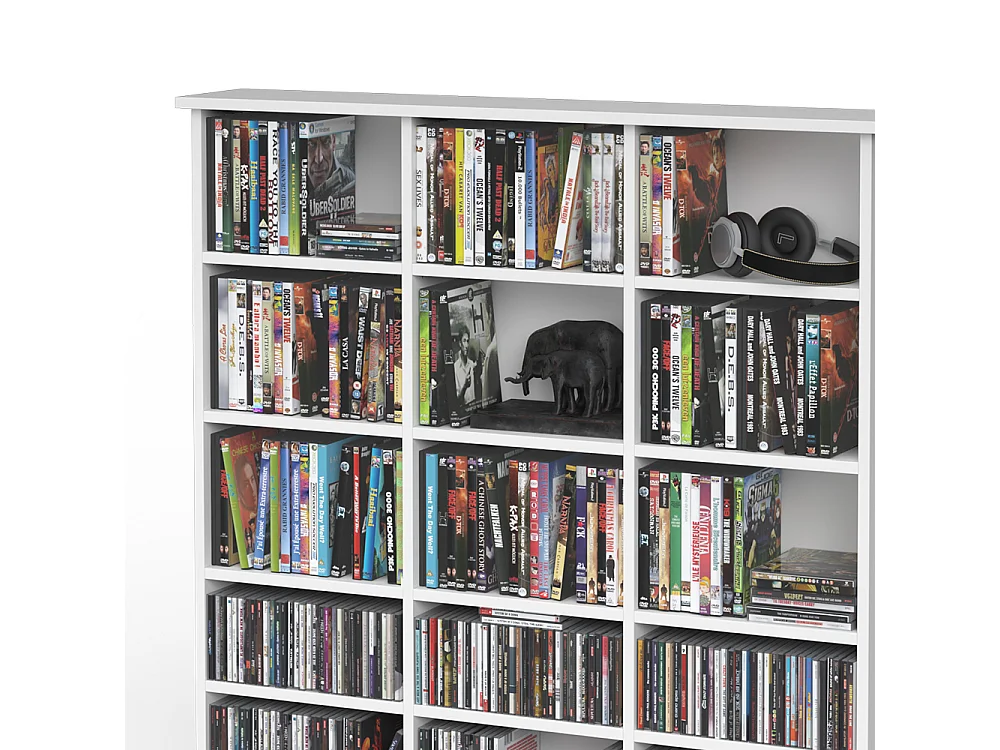 Étagère CD blanc 105.4x19x136 jukebox