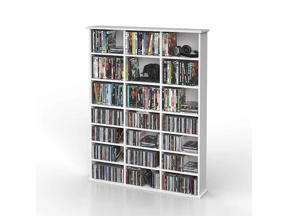 Étagère CD blanc 105.4x19x136 jukebox