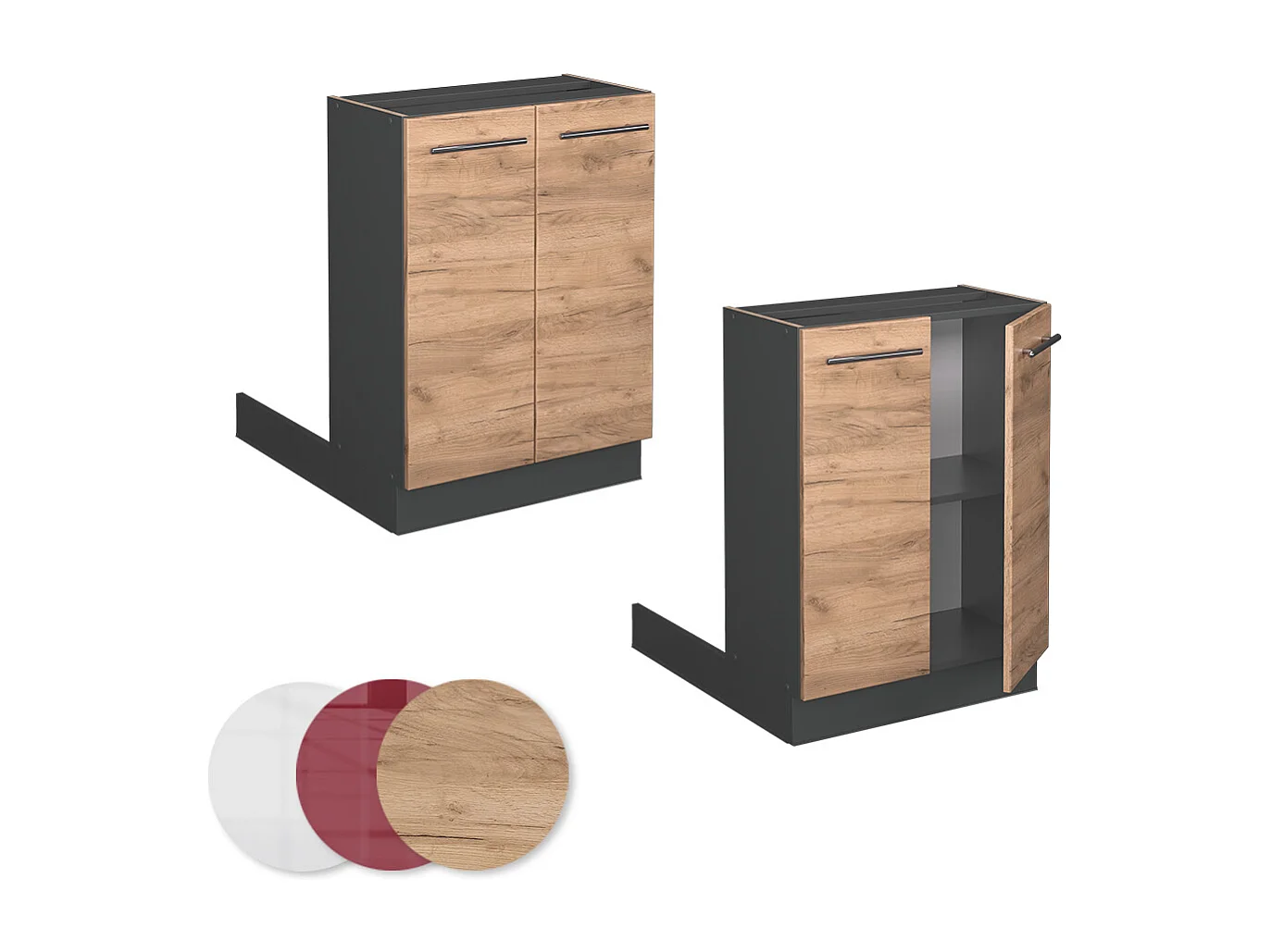 Îlot de cuisine chêne de force doré 60x70x82 fame-line