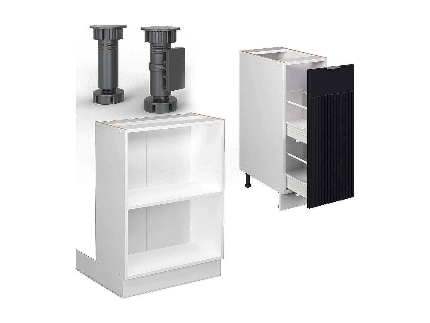 Isola cucina nero a righe 90x60x82 fame-line