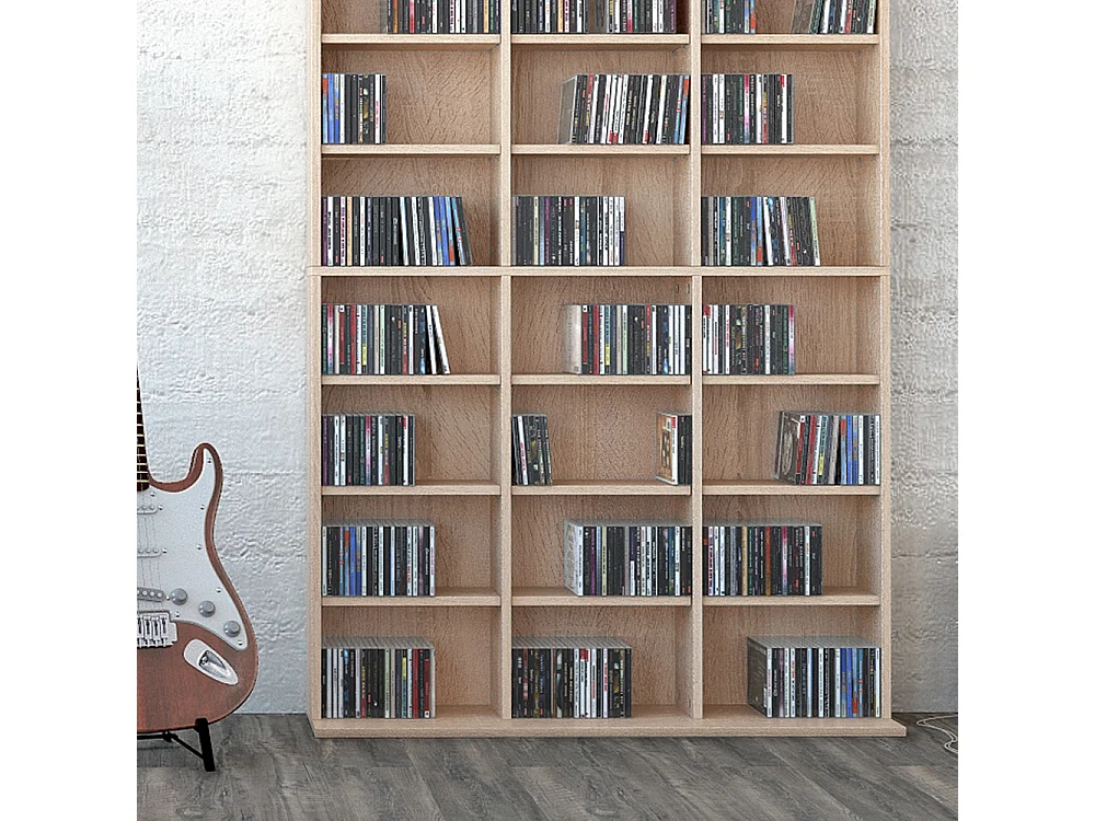 Étagère CD sonoma 102x16x178 jukebox