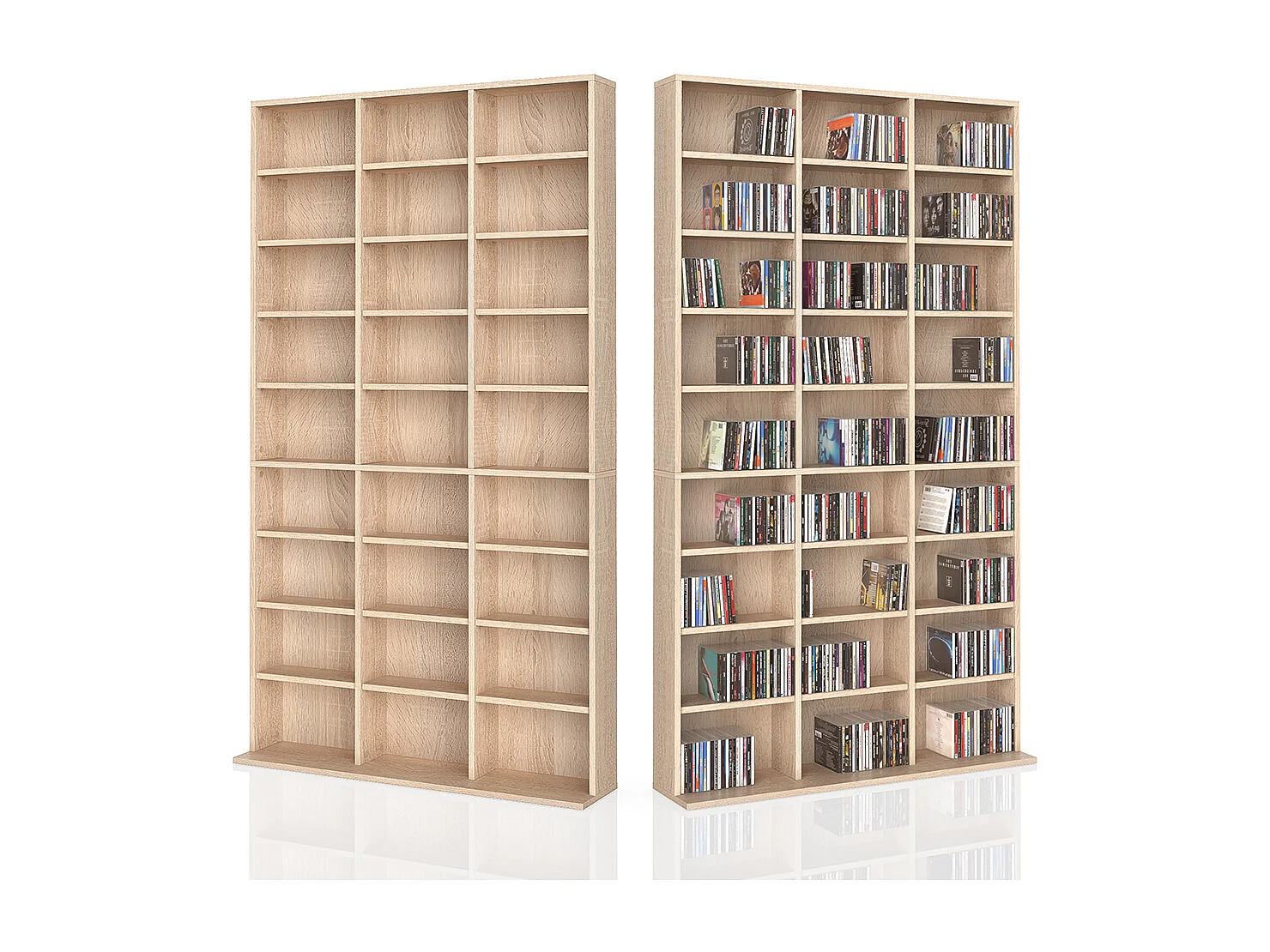 Étagère CD sonoma 102x16x178 jukebox