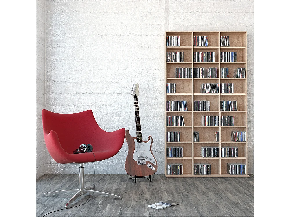 Étagère CD sonoma 102x16x178 jukebox