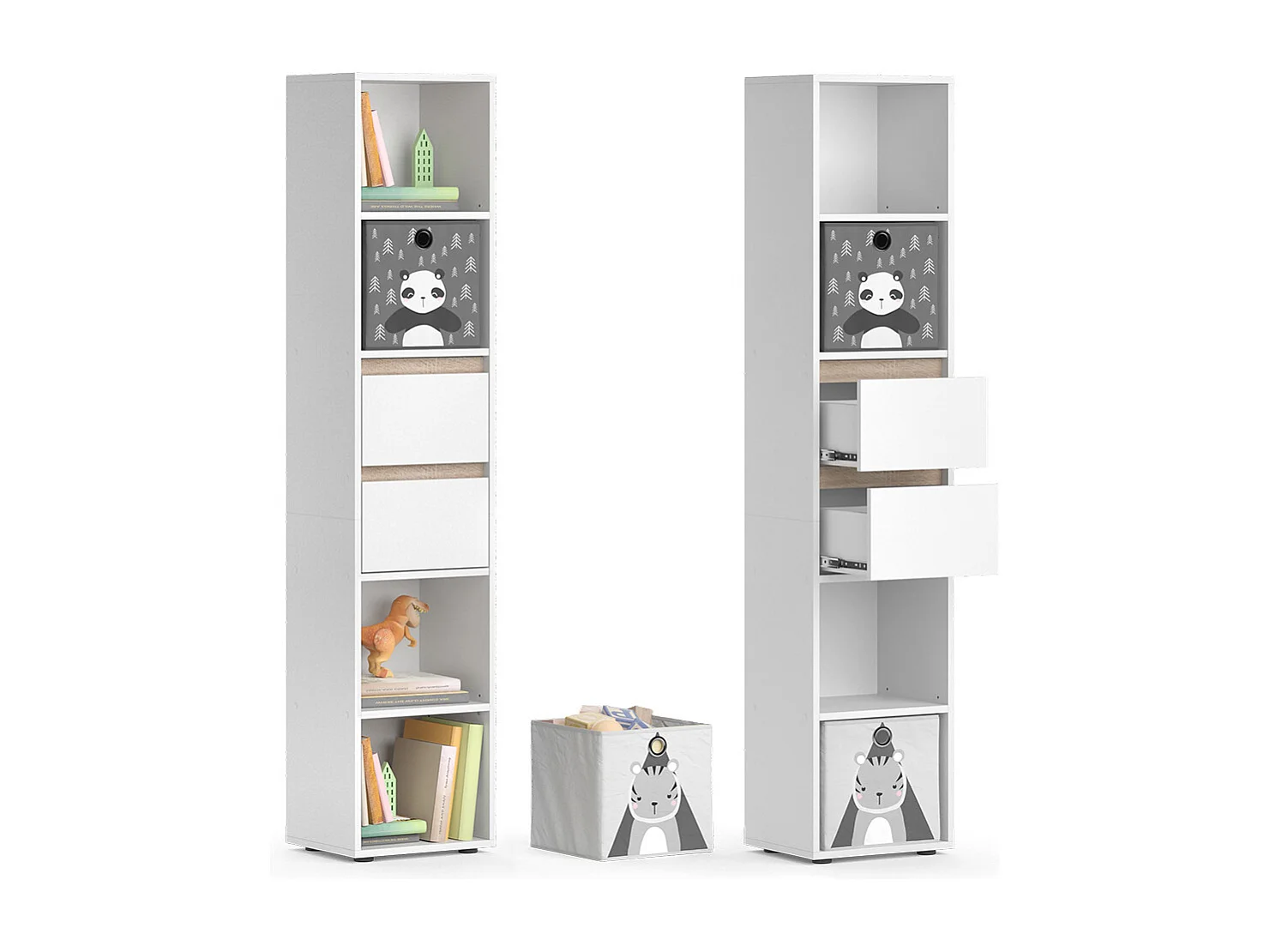 Kinderboekenkast wit 36.2x29.9x171 robert