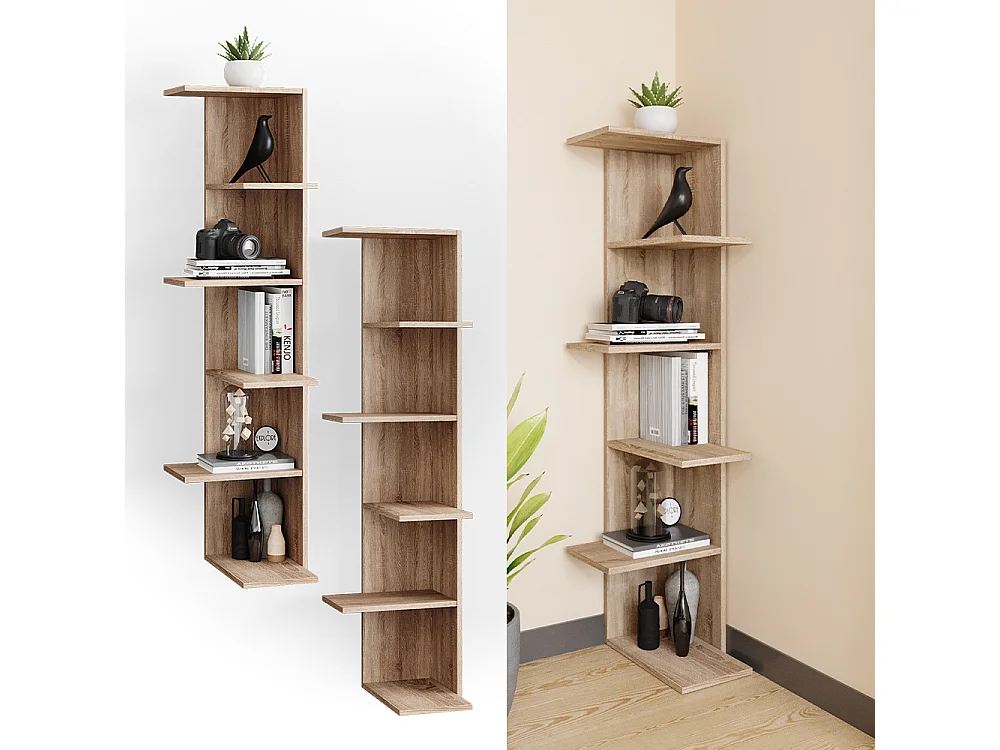 Corner shelf sonoma 37x37x140.1 tera