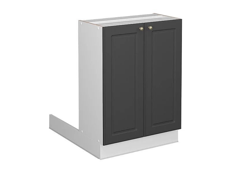 Îlot de cuisine anthrazit-gold landhaus 60x30x82 fame-line