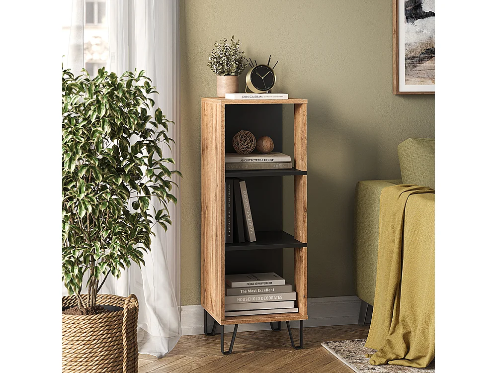 Bücherregal eiche wotan 36x36x100 amber