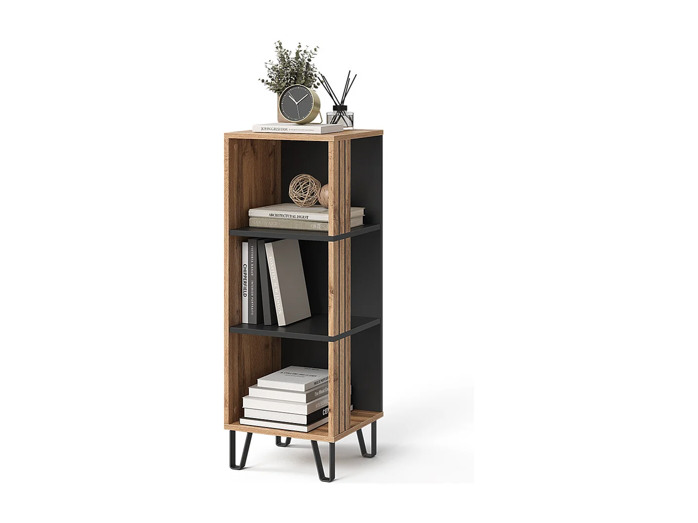 Bücherregal eiche wotan 36x36x100 amber