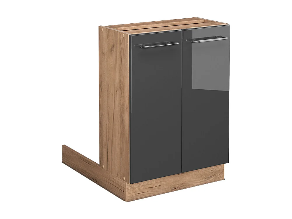 Îlot de cuisine anthracite haute brillance 60x30x82 fame-line