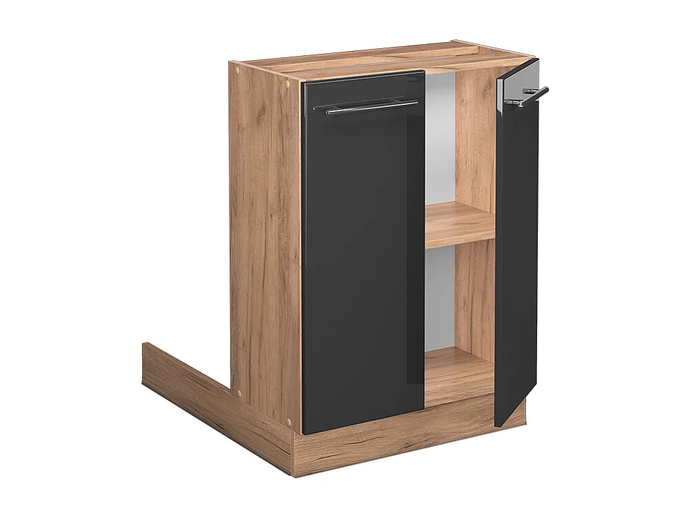 Îlot de cuisine anthracite haute brillance 60x30x82 fame-line