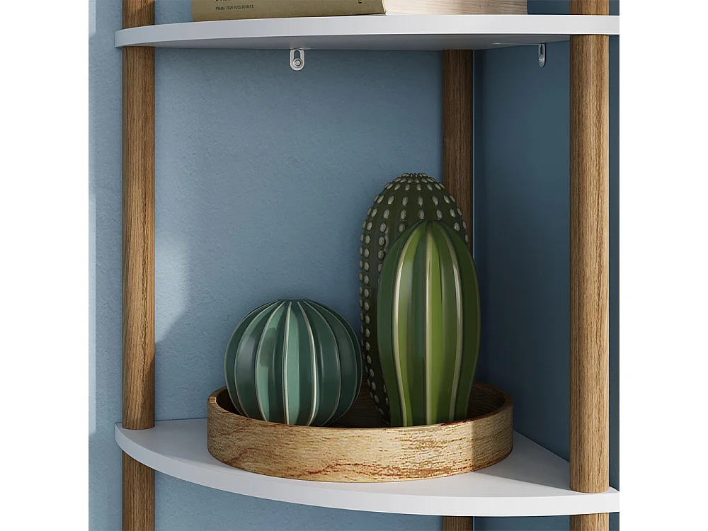 Étagère dangle blanc/pin 29x29x133 bivio