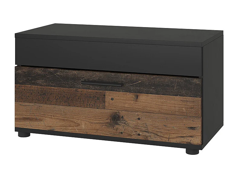 Wohnzimmerschrank schwarz/oldstyle 70.8x35.3x38.9 berno