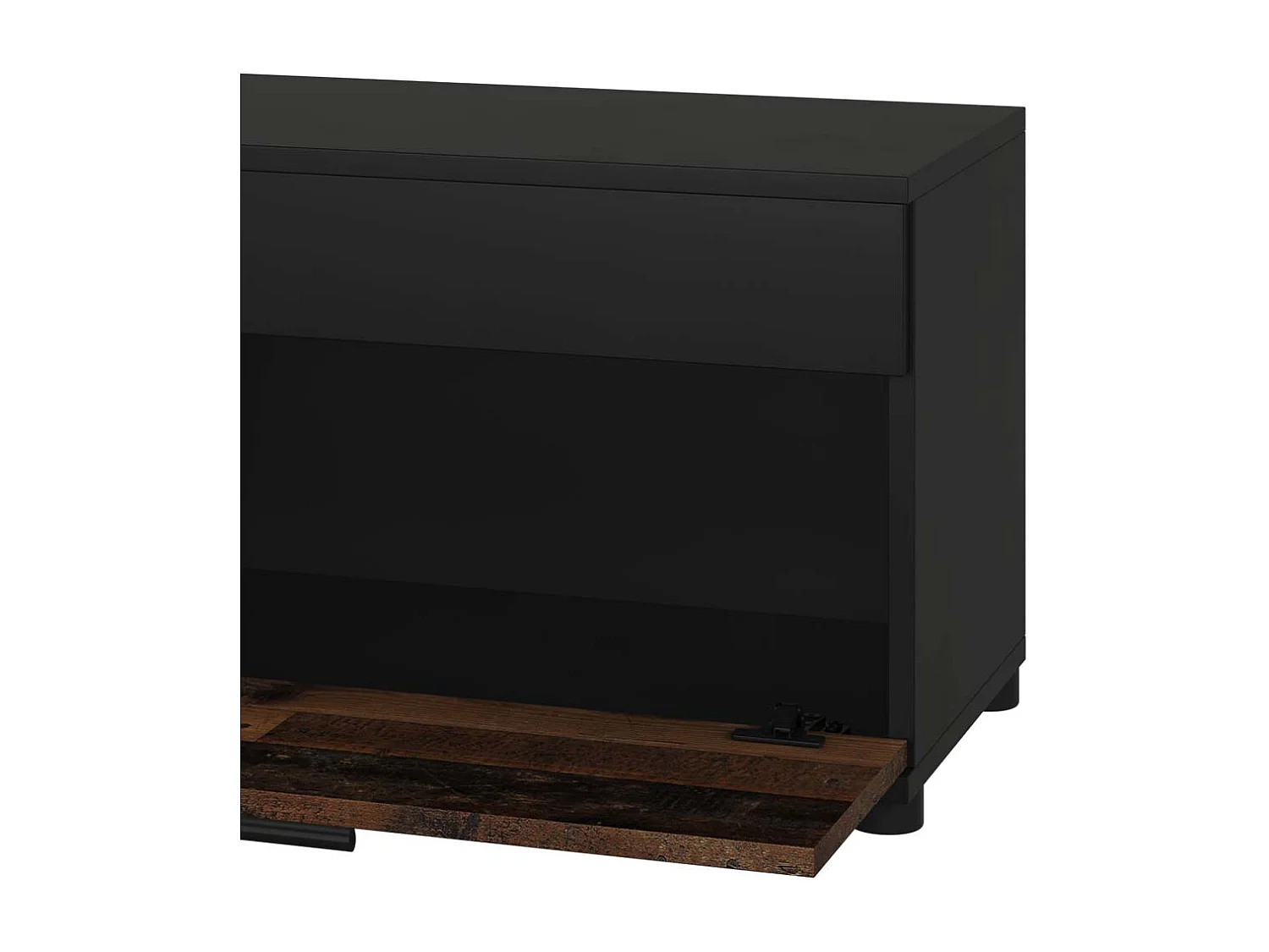 Meuble de salon noir/ancien style 70.8x35.3x38.9 berno