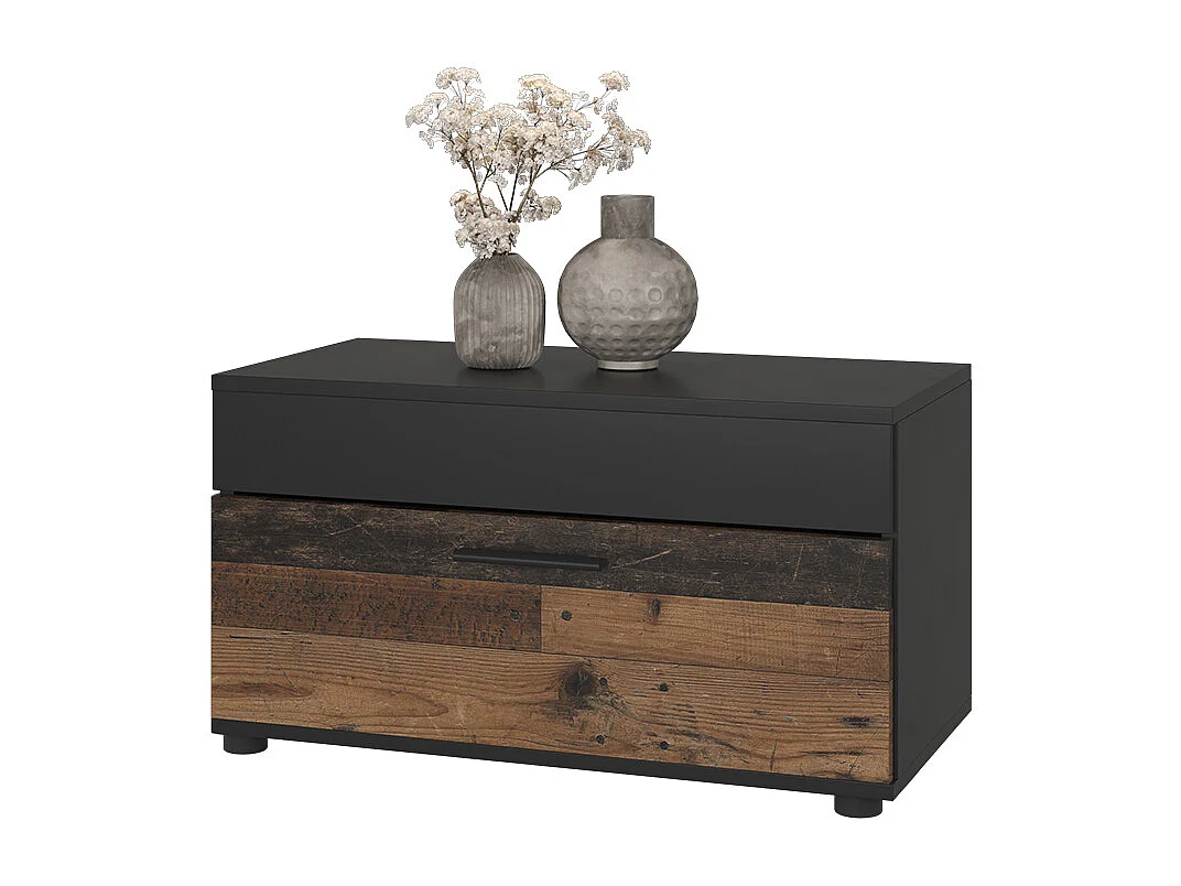 Meuble de salon noir/ancien style 70.8x35.3x38.9 berno