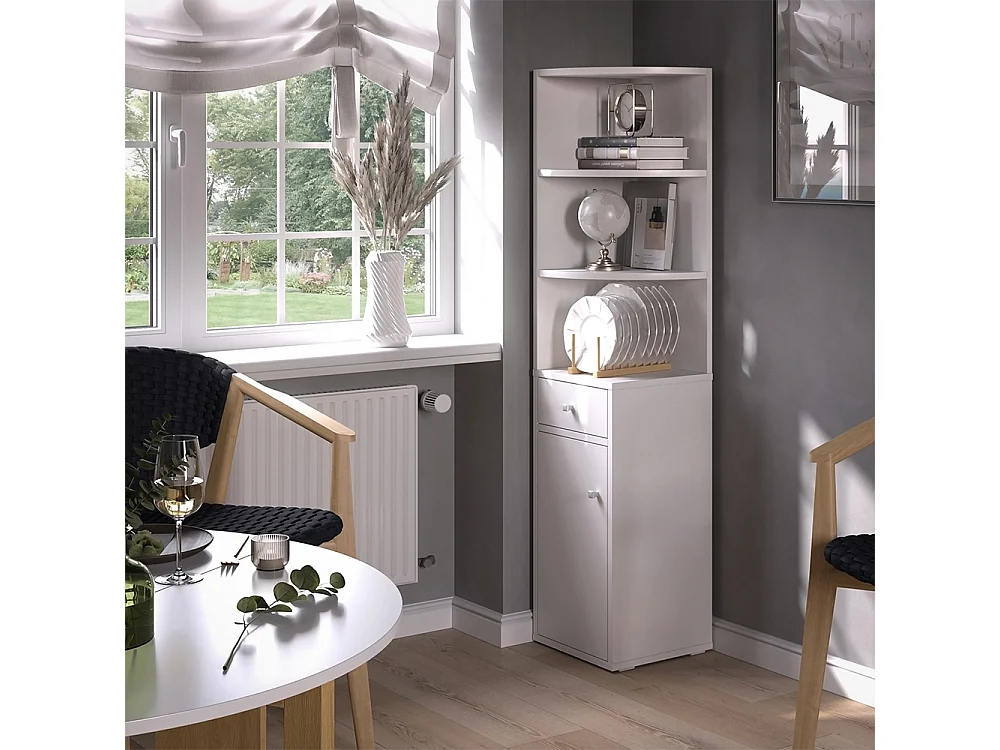 Étagère dangle blanc 30x30x135.5 larry