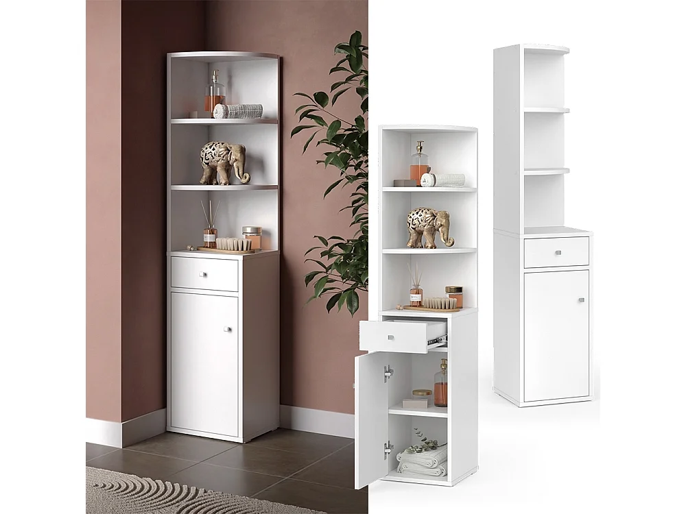 Étagère dangle blanc 30x30x135.5 larry