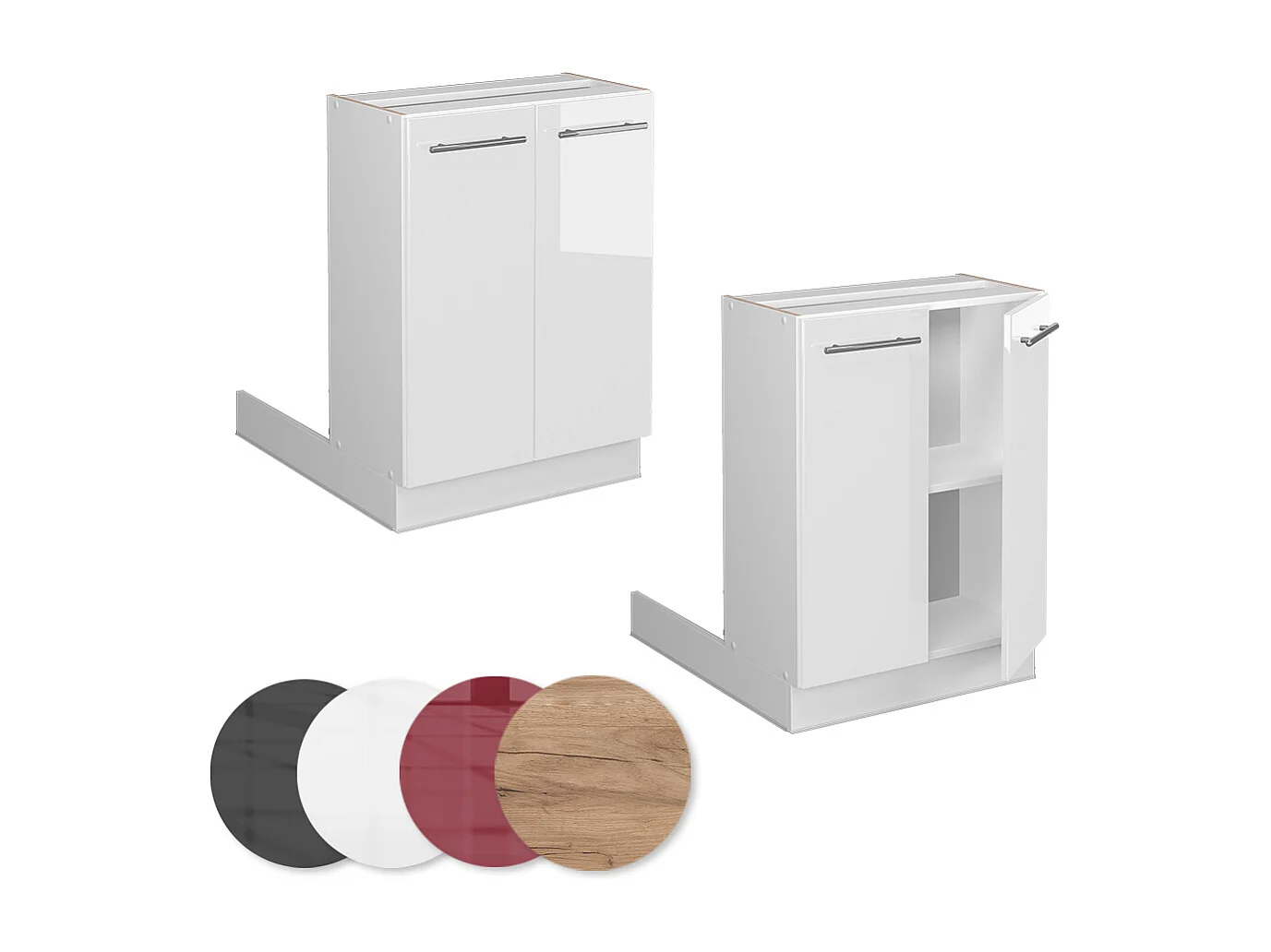 Kücheninsel weiß hochglanz 60x30x82 fame-line