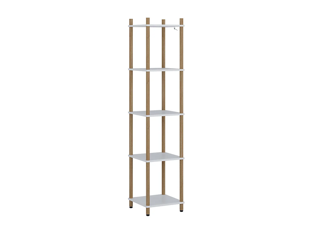 Étagère dangle blanc/pin 30x30x133 bivio