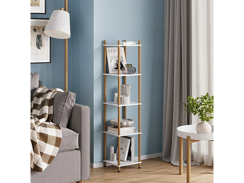 Libreria bianco/pino 30x30x133 bivio