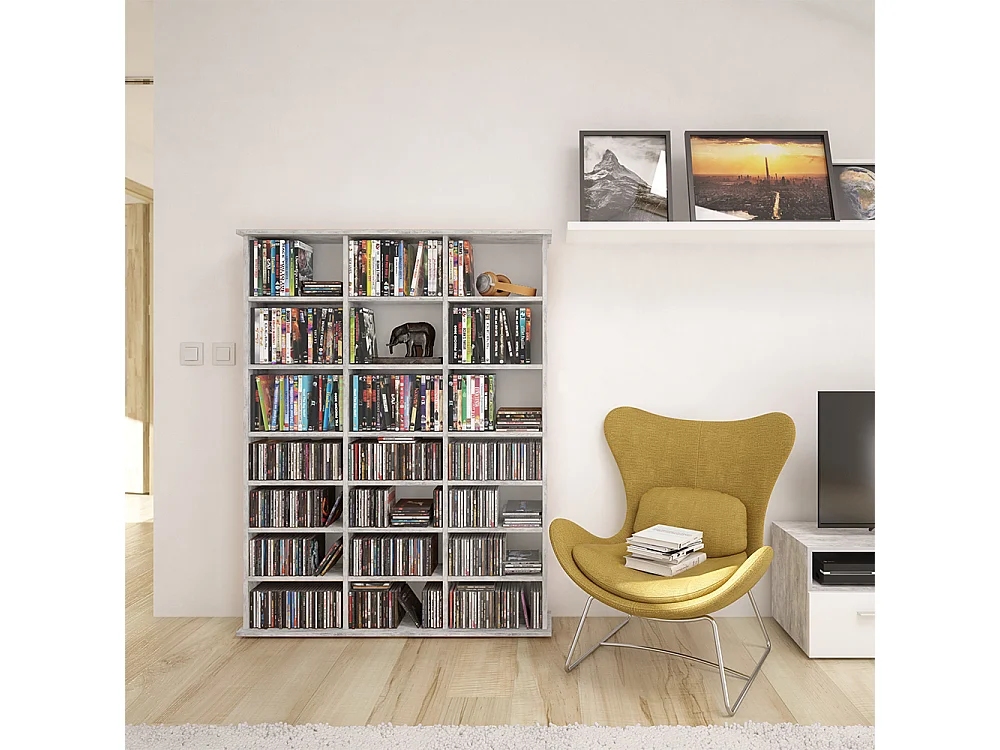 Étagère CD béton 105.4x19x136 jukebox