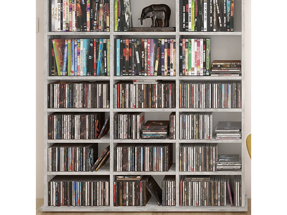 Étagère CD béton 105.4x19x136 jukebox