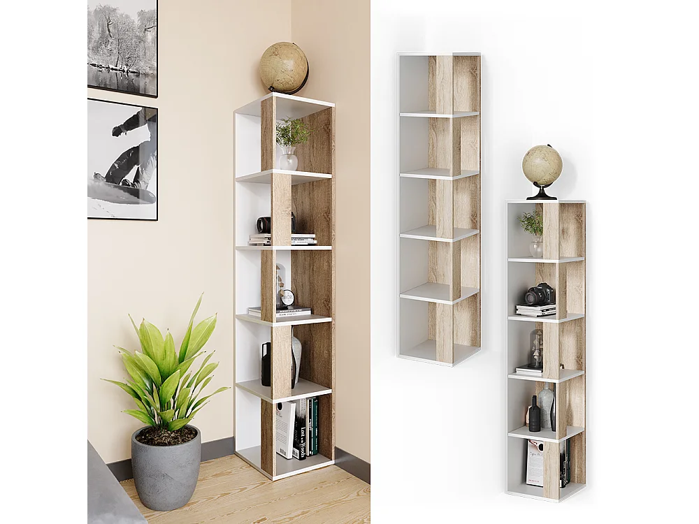 Étagère dangle sonoma 33.3x33.3x162.2 lio