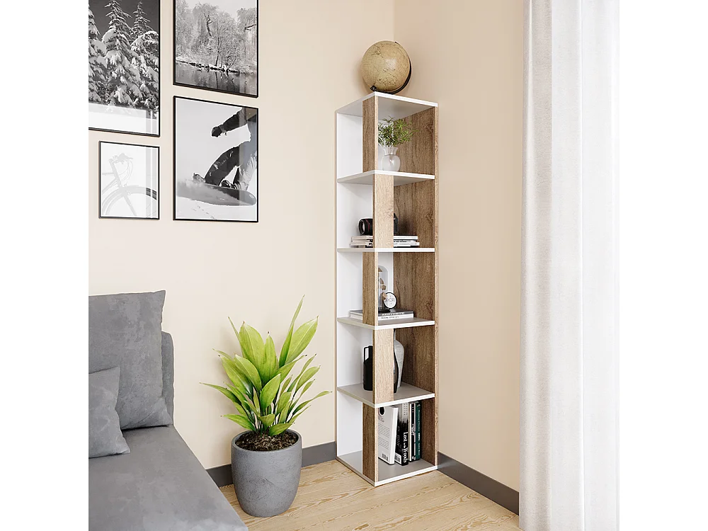 Corner shelf sonoma 33.3x33.3x162.2 lio