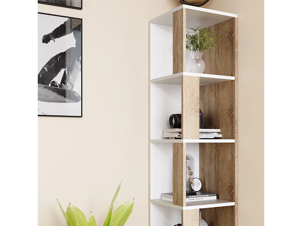 Corner shelf sonoma 33.3x33.3x162.2 lio