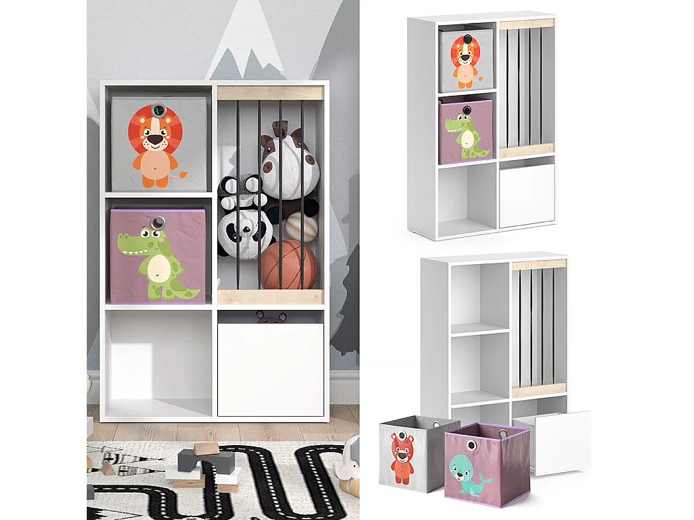 Libreria bambini bianco 29.2x72x107.8 luigi