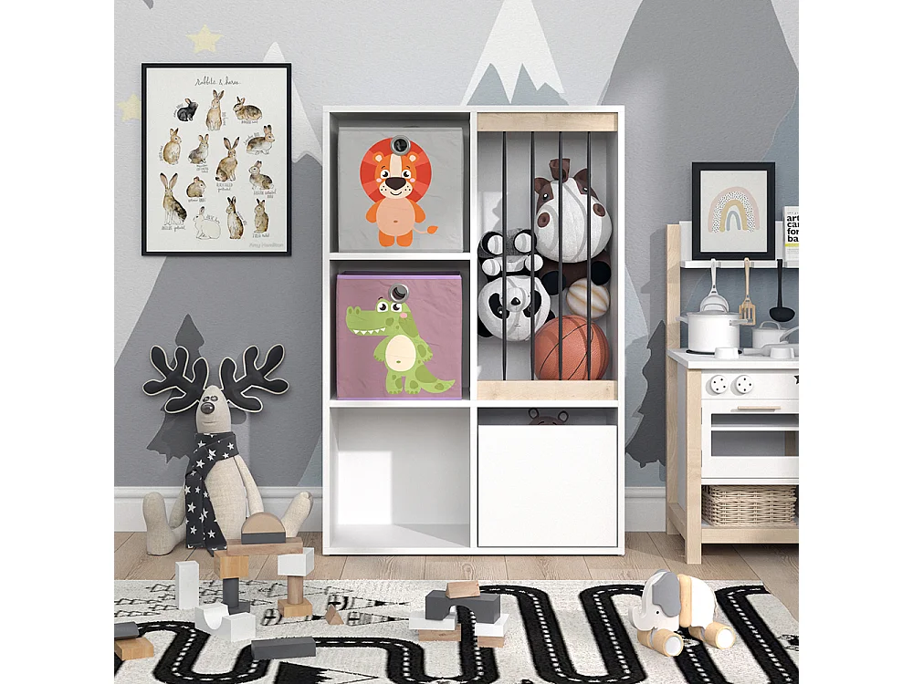 Libreria bambini bianco 29.2x72x107.8 luigi