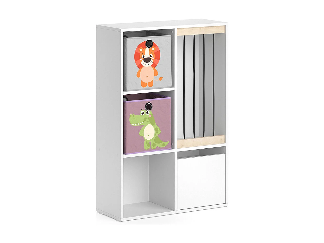 Bibliothèque enfant blanc 29.2x72x107.8 luigi